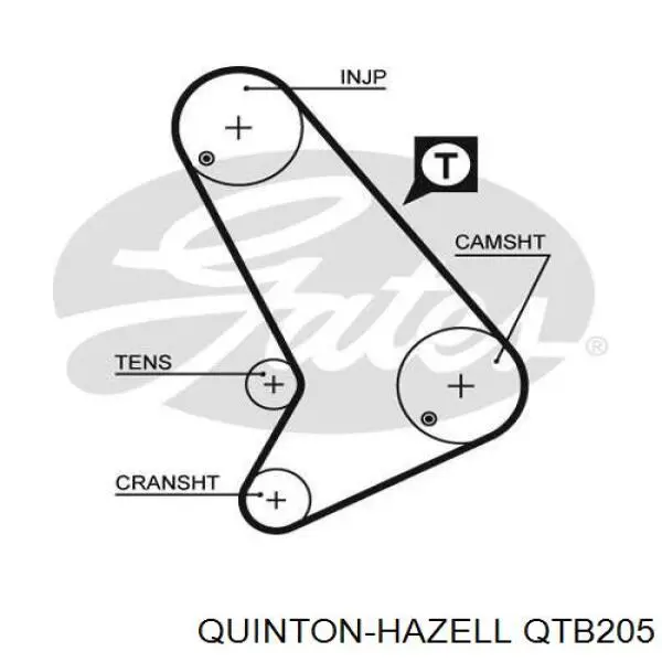 Ремінь ГРМ QTB205 QUINTON HAZELL