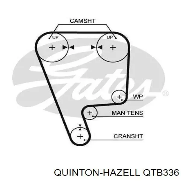 Ремінь ГРМ QTB336 QUINTON HAZELL