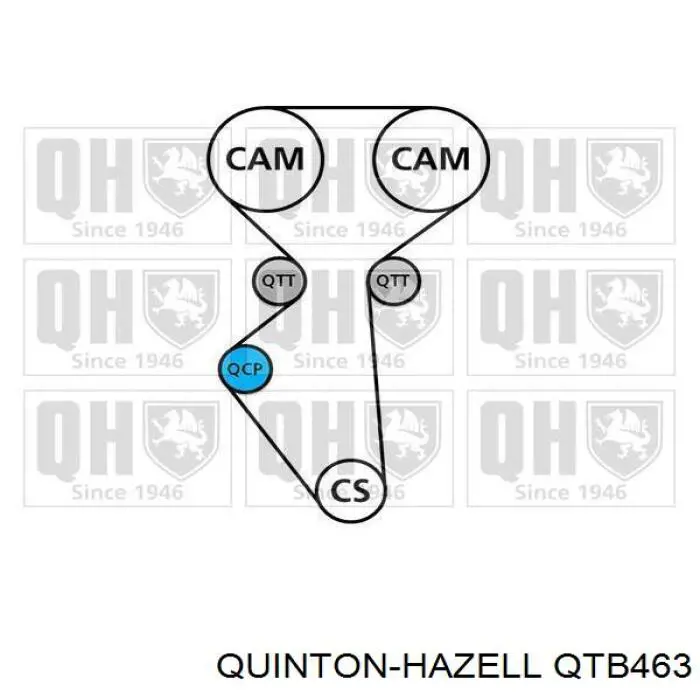 Купити QTB463 QUINTON HAZELL Ремінь газорозподільного механізму
