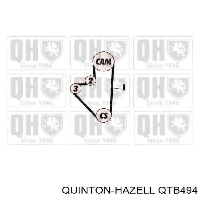 Купити QTB494 QUINTON HAZELL Ремінь газорозподільного механізму