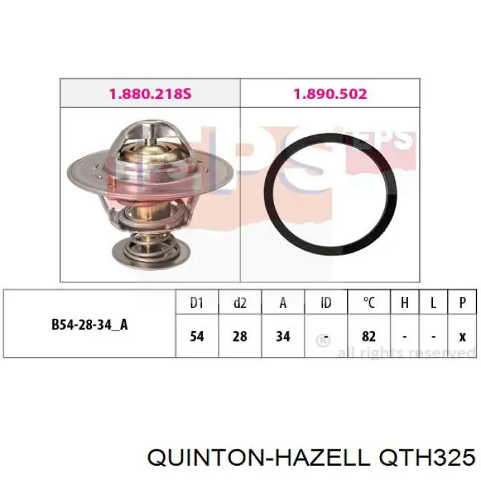 Термостат QTH325 QUINTON HAZELL