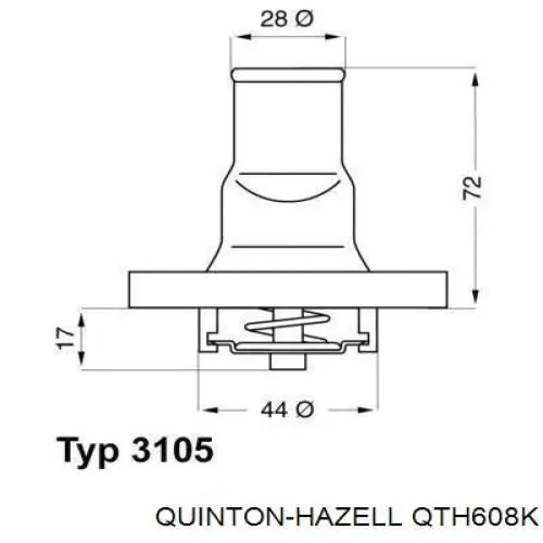 Купити QTH608K QUINTON HAZELL Термостат в корпусі