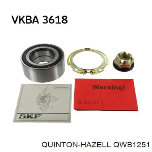 QWB1251 QUINTON HAZELL Підшипник маточини передньої