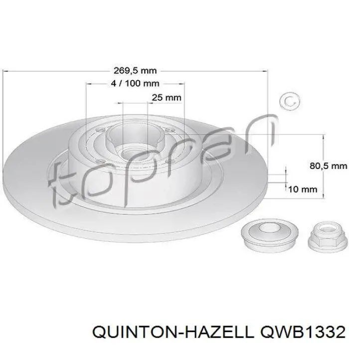 QWB1332 QUINTON HAZELL Дискові гальма