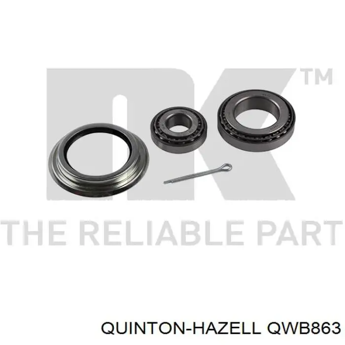 Комплект підшипник маточини передньої QUINTON HAZELL QWB863 ціна, від 11.67 USD