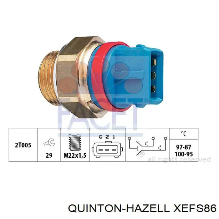 Датчик температури радіатора QUINTON HAZELL XEFS86 ціна, від 10.36 USD