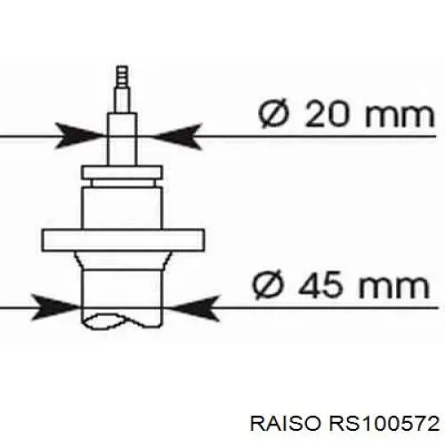RS100572 Raiso амортизатор передній