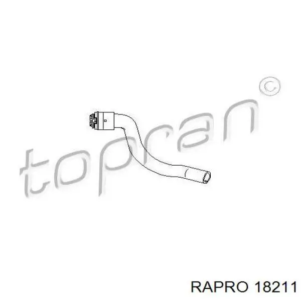 18211 Rapro шланг радіатора опалювача/пічки, обратка