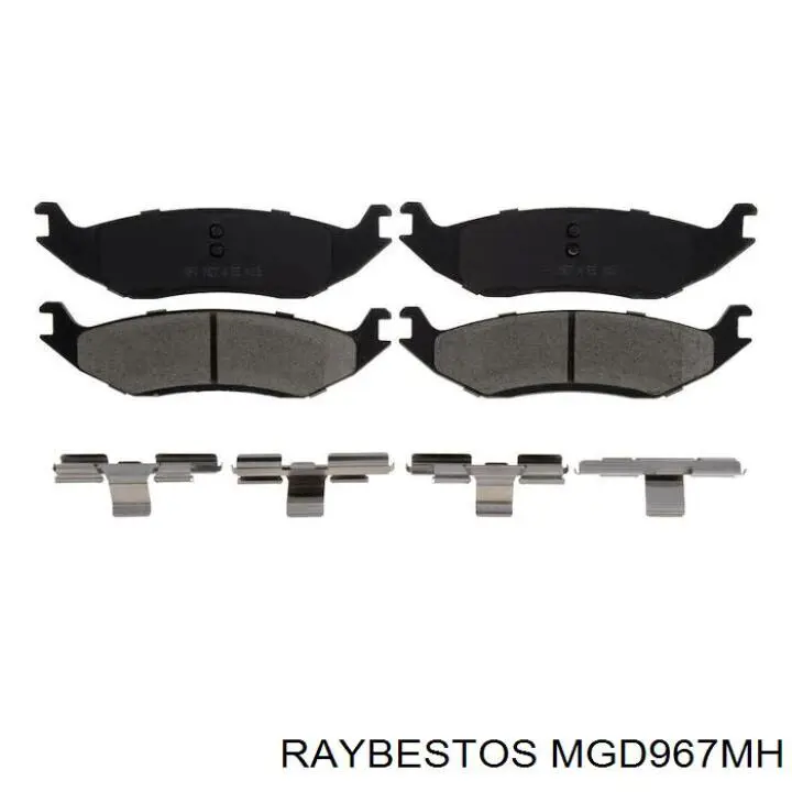Задні гальмівні колодки MGD967MH Raybestos