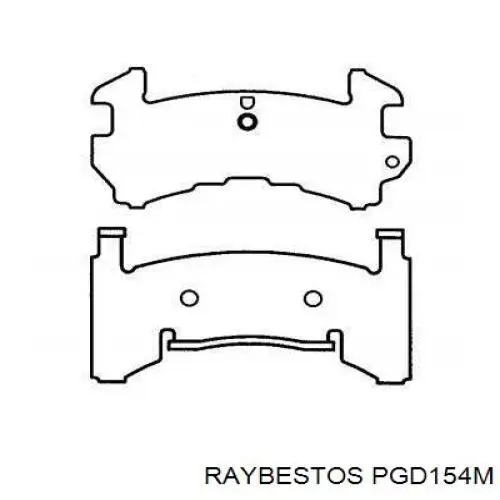 PGD154M Raybestos Передні гальмівні колодки