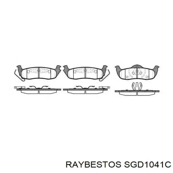 SGD1041C Raybestos колодки гальмові задні, дискові