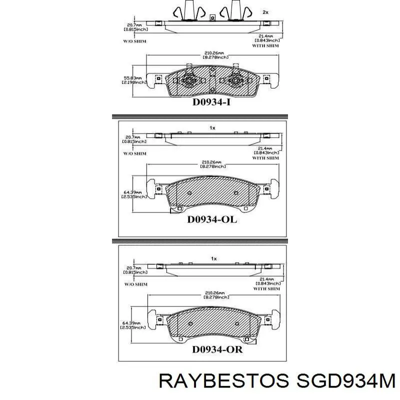 Тормозні колодки Ford 2L1Z2001BA