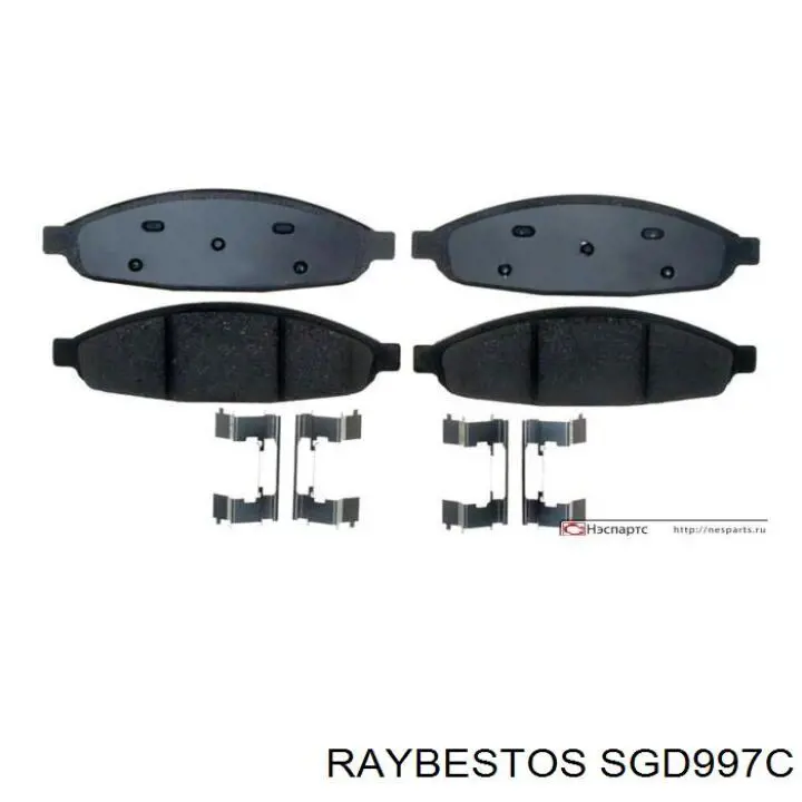 Колодки гальмівні передні, дискові SGD997C Raybestos