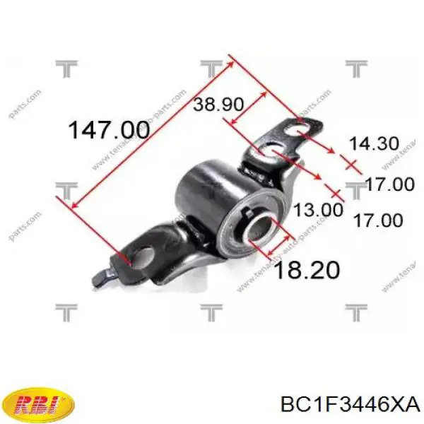 Сайлентблок переднього нижнього важеля BC1F3446XA RBI