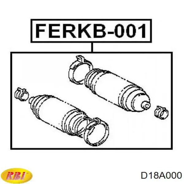 Пильник рульової рейки D18A000 RBI