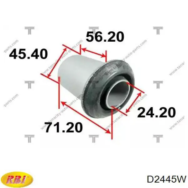 Сайлентблок нижнього важеля передньої підвіски RBI D2445W ціна, від 8.15 USD