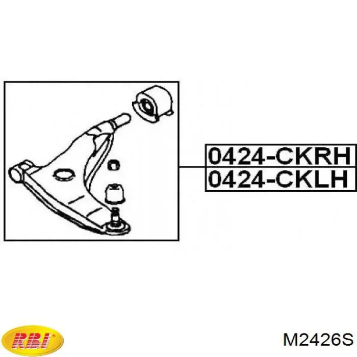 Сайлентблок переднього важеля M2426S RBI