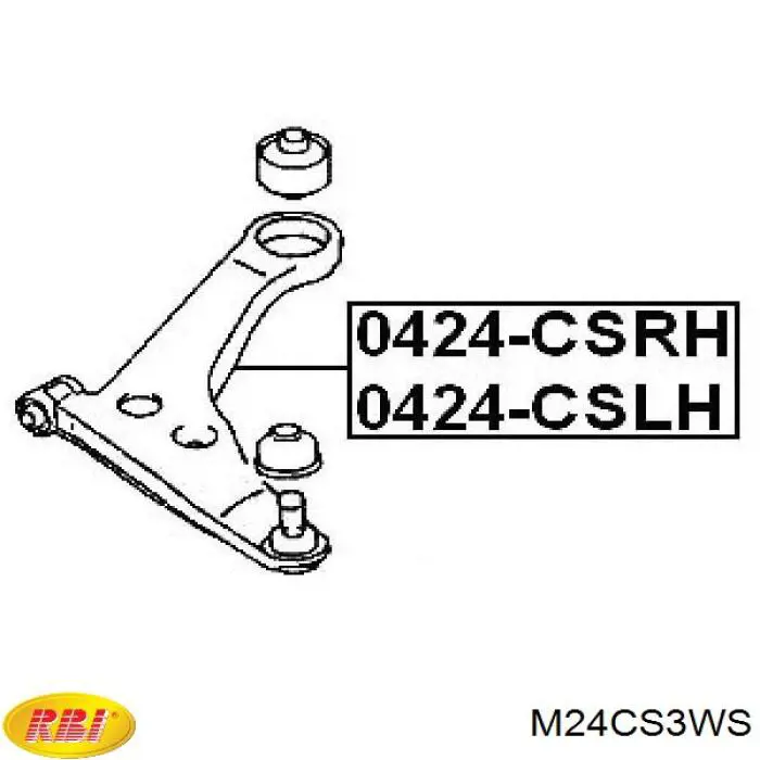 Сайлентблок переднього важеля M24CS3WS RBI