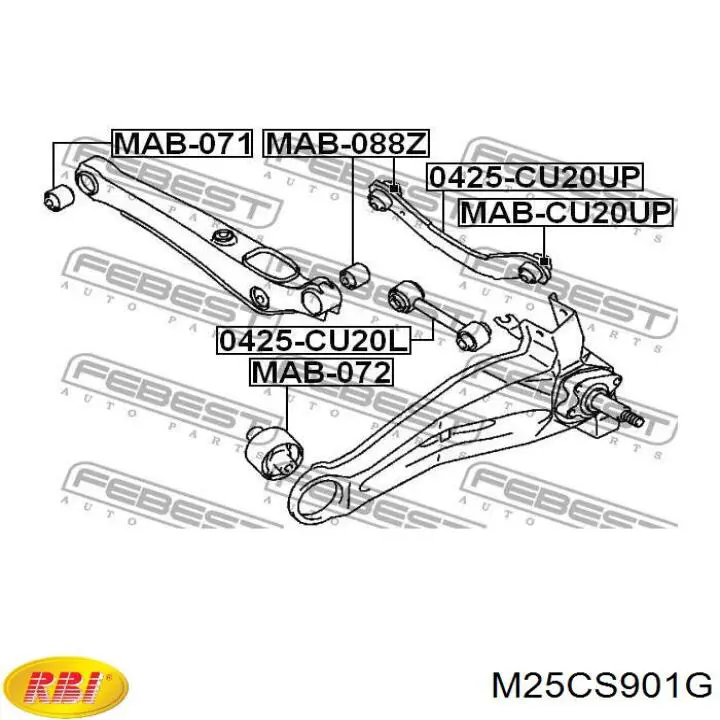 M25CS901G RBI сайлентблок заднього верхнього важеля