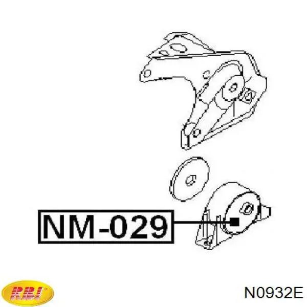 Купити N0932E RBI Задня подушка двигуна