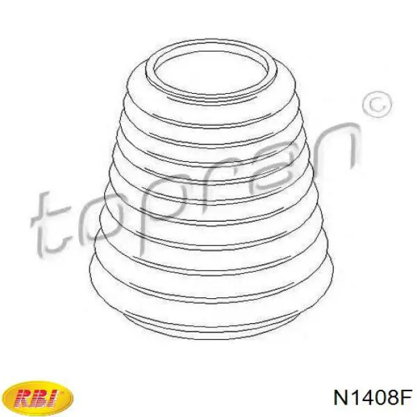 Пильник амортизатора переднього N1408F RBI