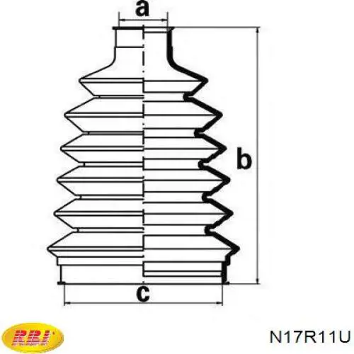 Купити N17R11U RBI Пильник шарніра приводу
