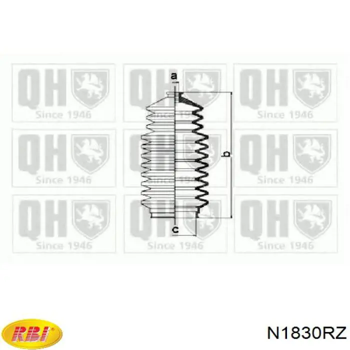 N1830RZ RBI Пильник рульового механізму/рейки, правий