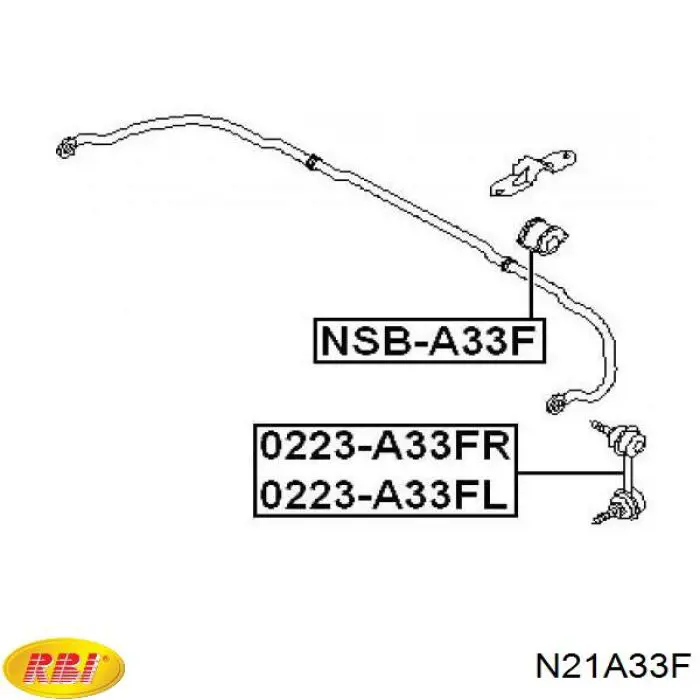 N21A33F RBI втулка стабілізатора переднього