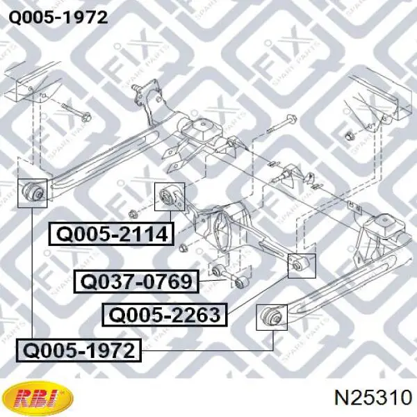 N25310 RBI Сайлентблок балки моста