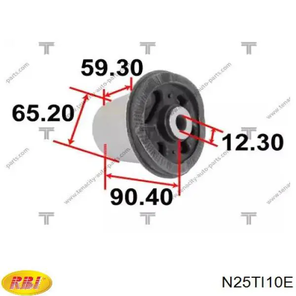 Сайлентблок задньої балки/підрамника RBI N25TI10E ціна, від 10.74 USD