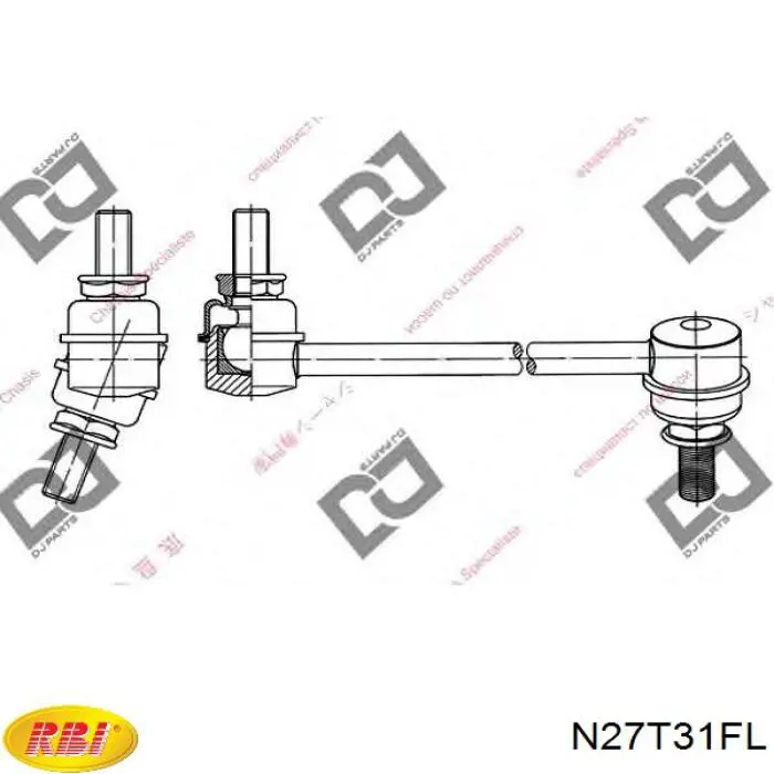 N27T31FL RBI Стійка стабілізатора, переднього, ліва