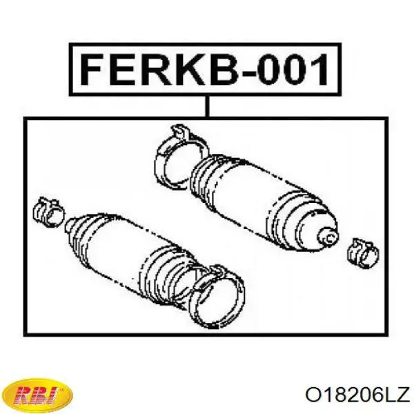 Купити O18206LZ RBI Пильник рульового механізму/рейки, правий