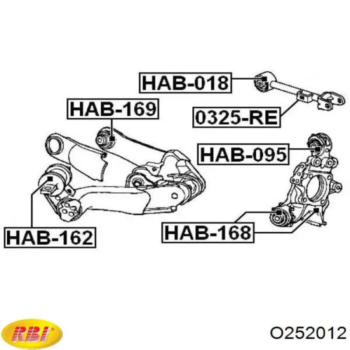 O252012 RBI Сайлентблок верхнього важеля