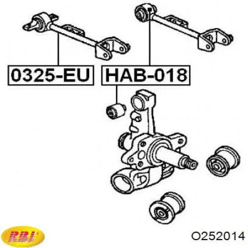 Сайлентблок заднего верхнего рычага  HONDA 52390S6MJ00