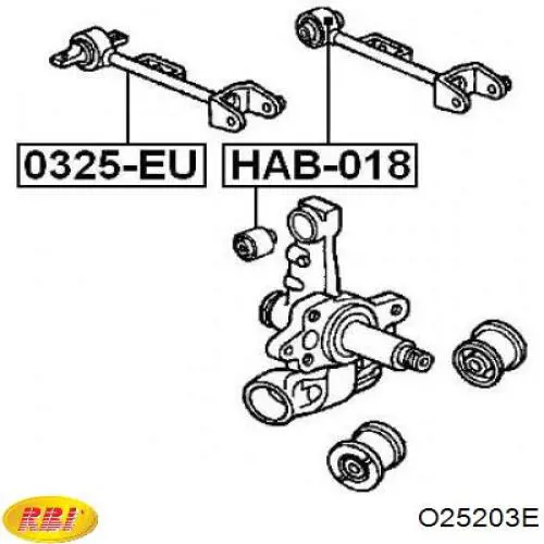 Сайлентблок тяги поперечної, задньої підвіски RBI O25203E ціна, від 22.37 USD