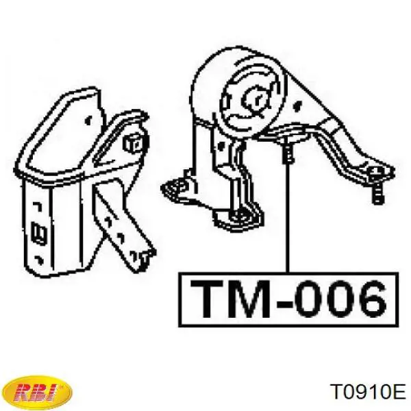 Купити T0910E RBI Подушка двигуна передня