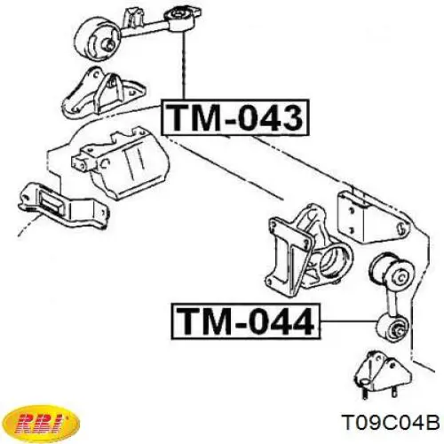 Верхня подушка двигуна RBI T09C04B ціна, від 7.59 USD