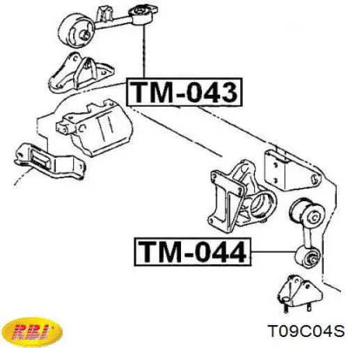 T09C04S RBI Верхня опора двигуна