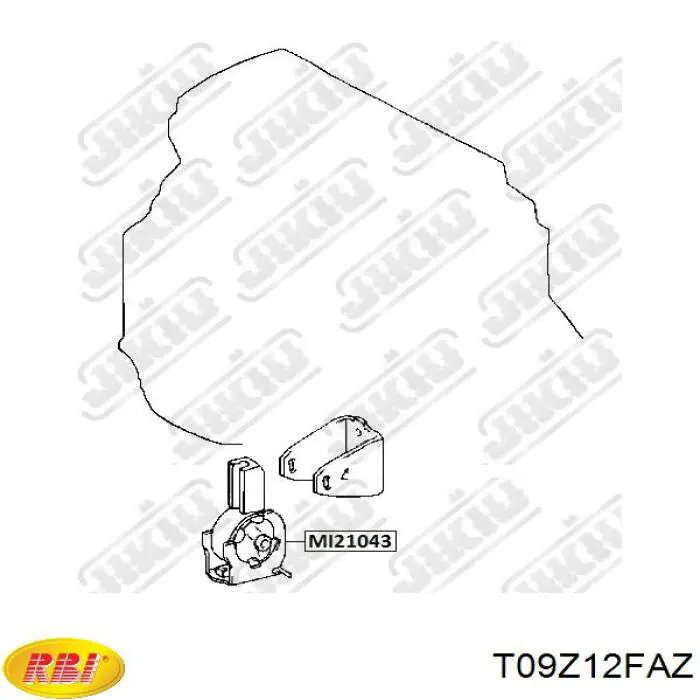 Подушка двигуна передня T09Z12FAZ RBI