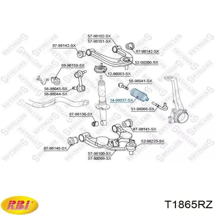 Пильник рульової тяги RBI T1865RZ ціна, від 7.76 USD