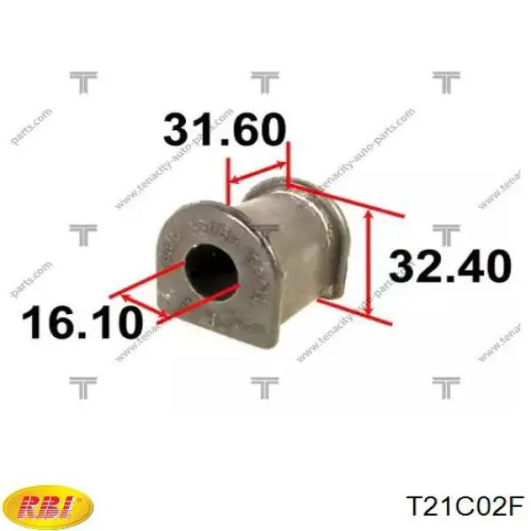 Втулка переднього стабілізатора T21C02F RBI