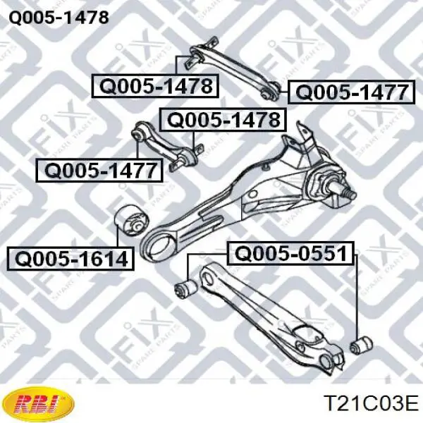 Купити T21C03E RBI Опора стабілізатора