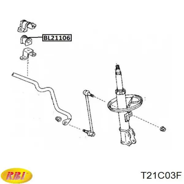 Подушка стабілізатора RBI T21C03F ціна, від 1.55 USD
