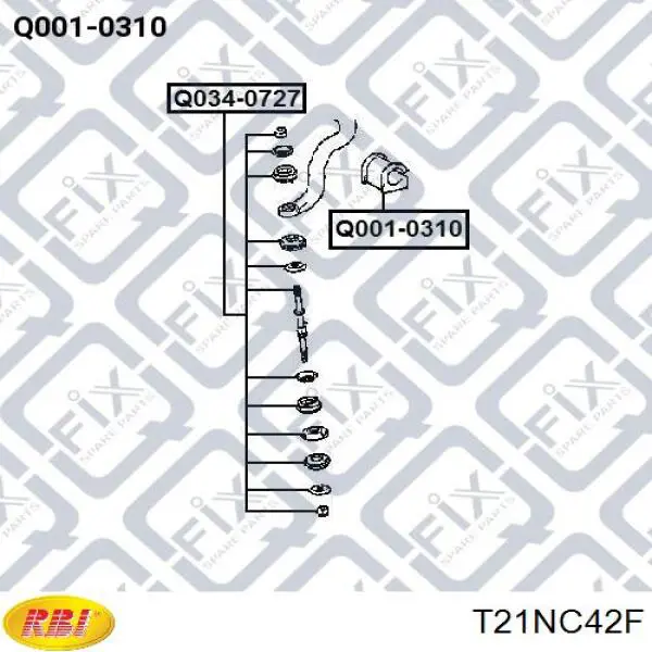 T21NC42F RBI втулка стабілізатора переднього
