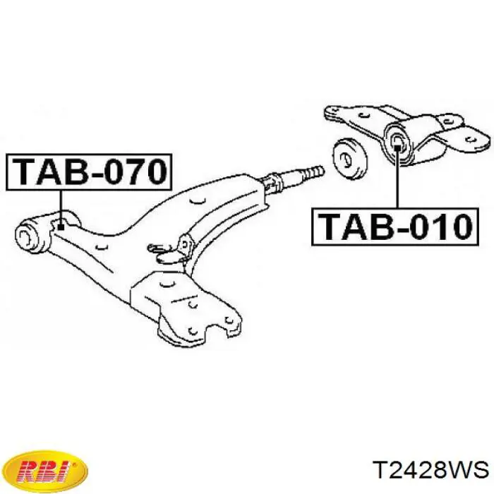 Сайлентблок переднього важеля T2428WS RBI