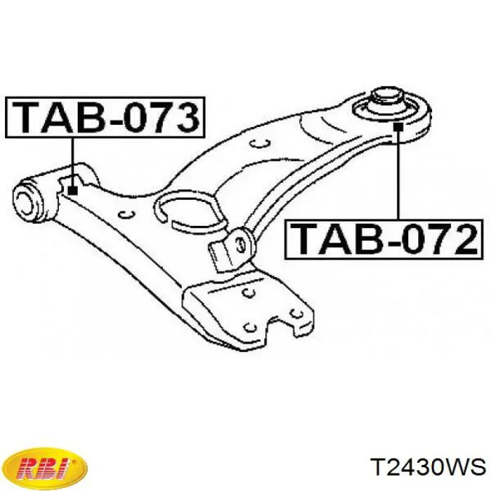 Сайлентблок переднього важеля T2430WS RBI