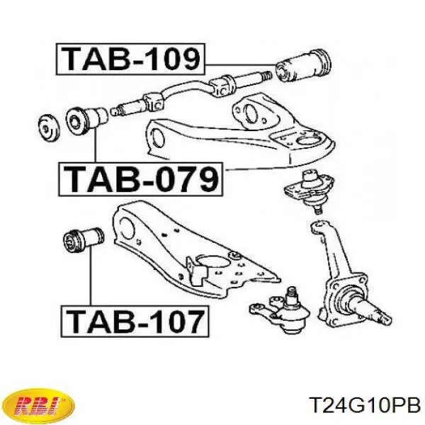 Сайлентблок нижнего переднего рычага  RBI T24G10PB