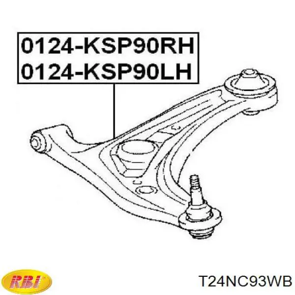 T24NC93WB RBI Сайлентблок переднього нижнього важеля