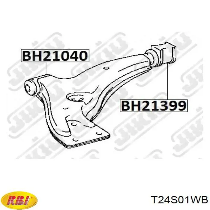 Сайлентблок переднього важеля T24S01WB RBI