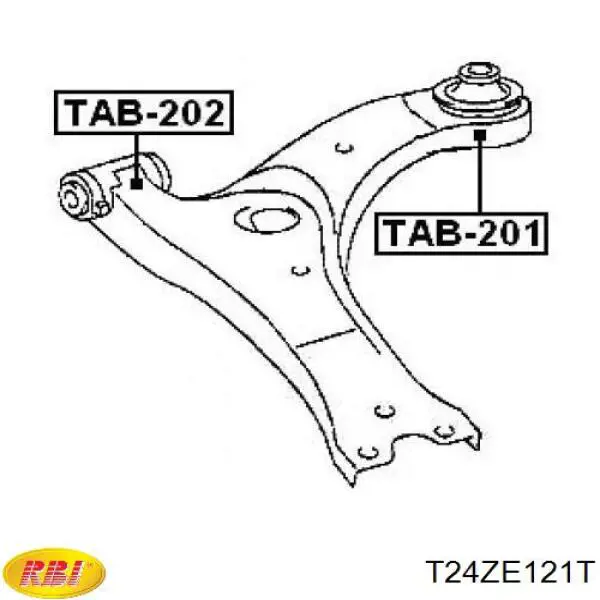 Сайлентблок переднього важеля T24ZE121T RBI